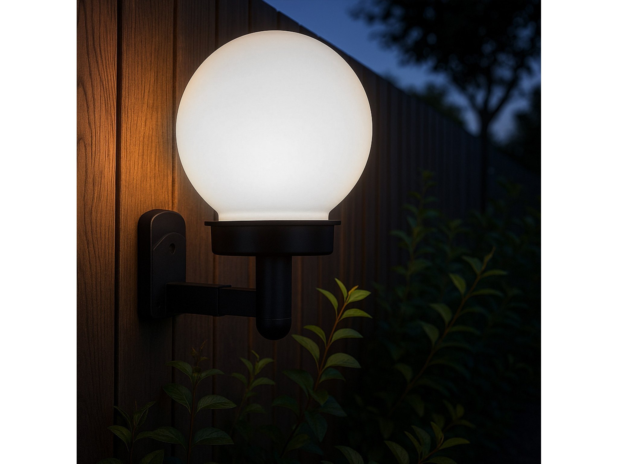 LAMPA OGRODOWA SOLARNA KULA KINKIET 12CM