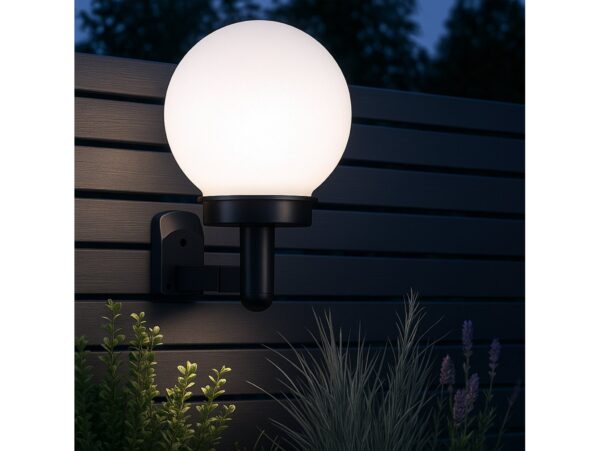 LAMPA OGRODOWA SOLARNA KULA KINKIET 12CM