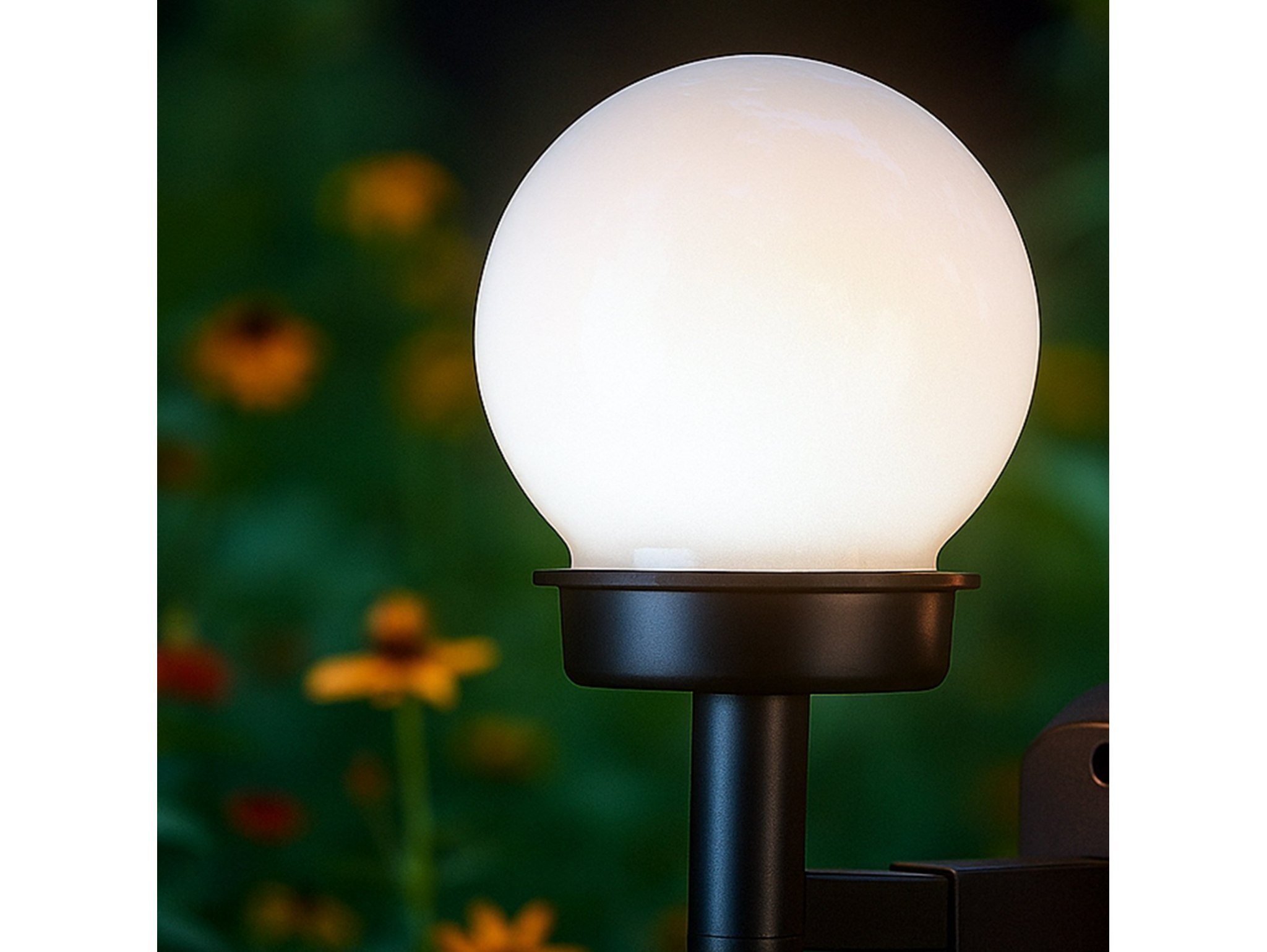 LAMPA OGRODOWA SOLARNA KULA KINKIET 12CM