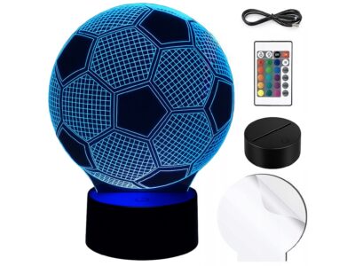 LAMPKA NOCNA 3D LED PIŁKA NOŻNA