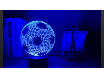 LAMPKA NOCNA 3D LED PIŁKA NOŻNA
