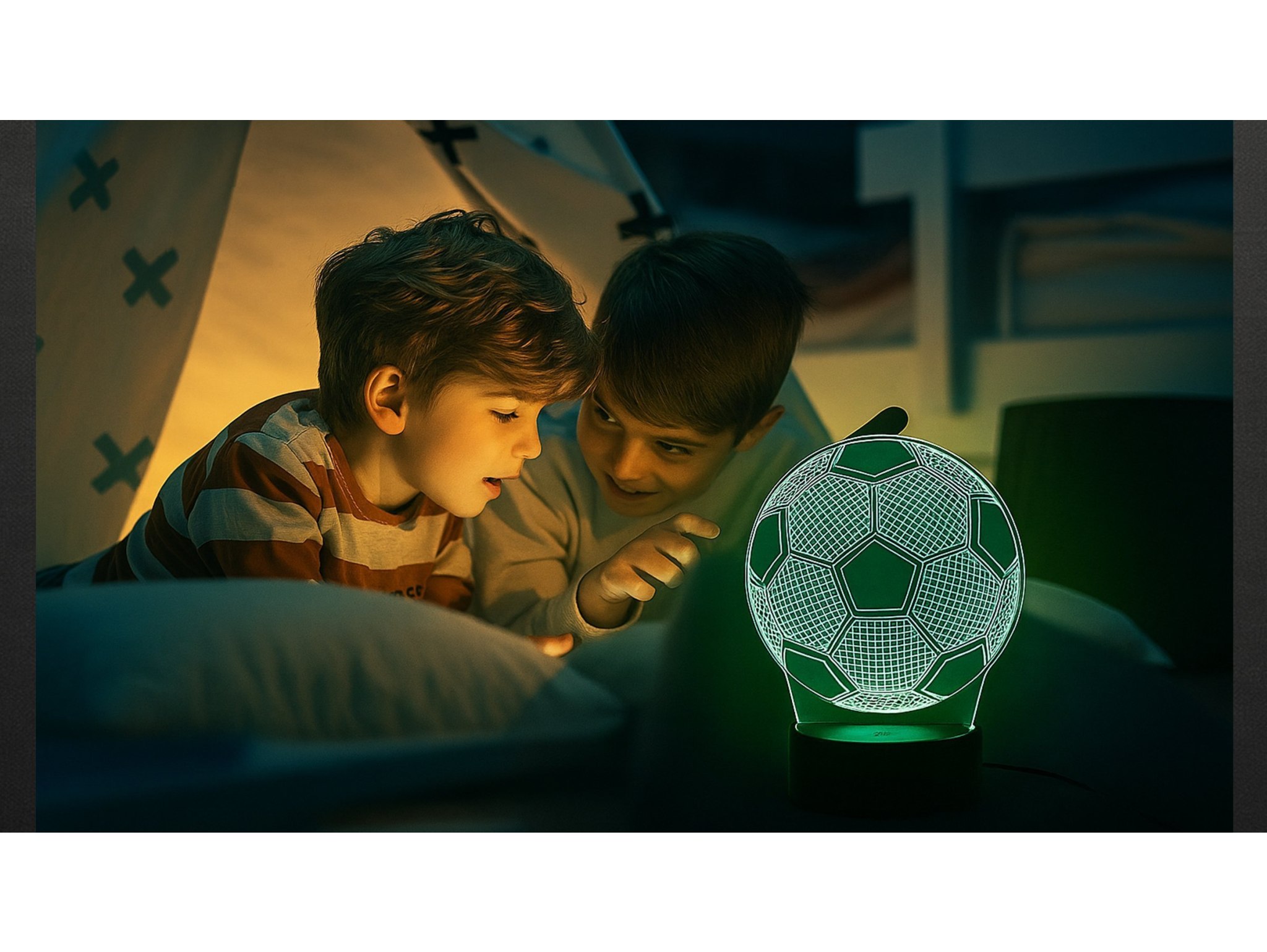 LAMPKA NOCNA 3D LED PIŁKA NOŻNA