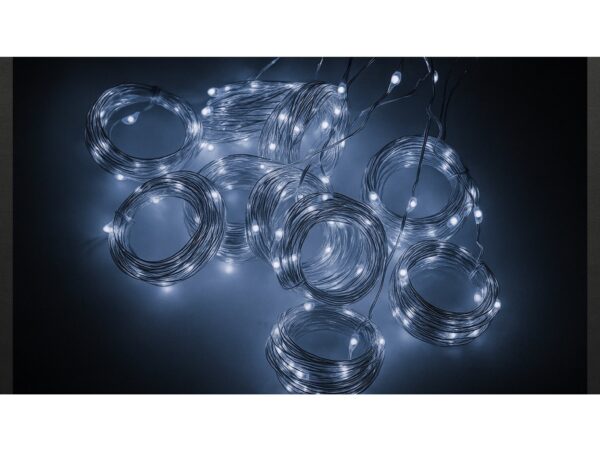 LAMPKI DRUCIKI KURTYNA 3x3m - zimny biały