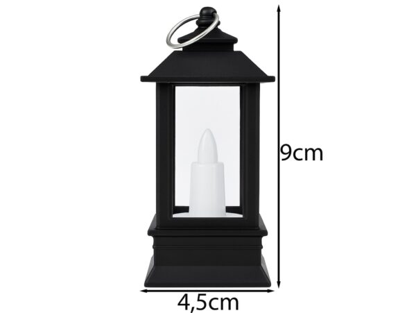 LATARNIA LATERENKA MINI PLASTIKOWA ZE ŚWIECZKĄ 9x4,5x4,5cm
