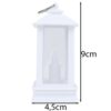 LATARNIA LATERENKA MINI PLASTIKOWA ZE ŚWIECZKĄ 9x4,5x4,5cm - biały