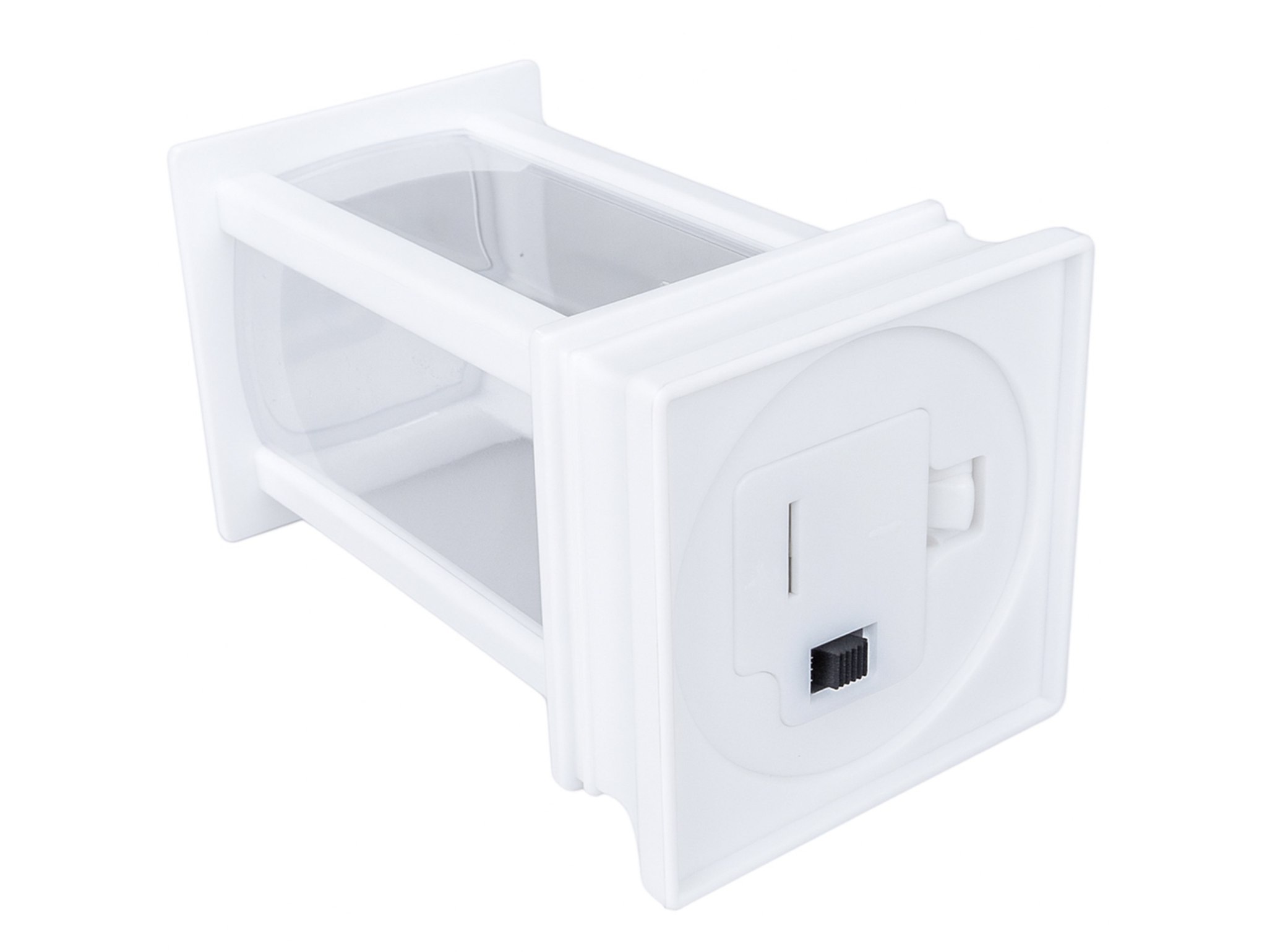 LATARNIA LATERENKA MINI PLASTIKOWA ZE ŚWIECZKĄ 9x4,5x4,5cm - biały