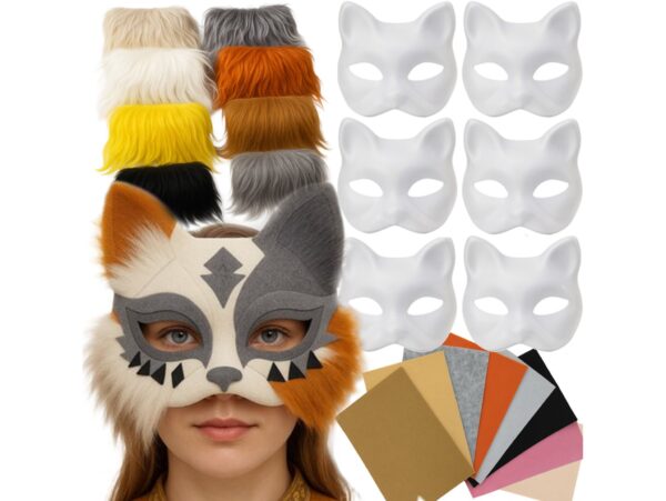 MASKA KOTA DIY 6SZT AKCESORIA