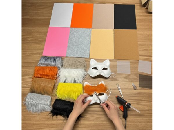 MASKA KOTA DIY 6SZT AKCESORIA