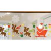 NAKLEJKI ŻELOWE NA OKNO ŚWIĄTECZNE 50x14CM - Mikołaj na saniach z reniferami