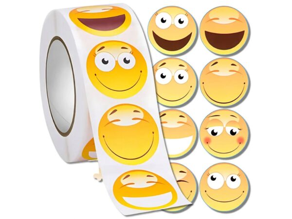 NAKLEJKI MOTYWACYJNE ROLKA 500SZT - buźki
