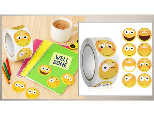 NAKLEJKI MOTYWACYJNE ROLKA 500SZT - buźki