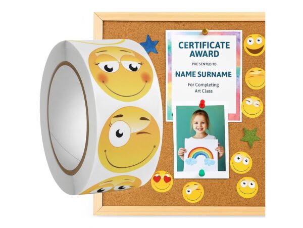 NAKLEJKI MOTYWACYJNE ROLKA 500SZT - buźki