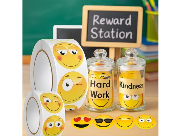 NAKLEJKI MOTYWACYJNE ROLKA 500SZT - buźki