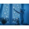 NAKLEJKI NA OKNO ŚWIĄTECZNE 30x20 4 ARKUSZE - śnieżynki