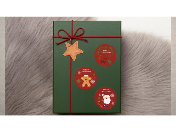 NAKLEJKI ŚWIĄTECZNE ROLKA 500SZT - wzór 4