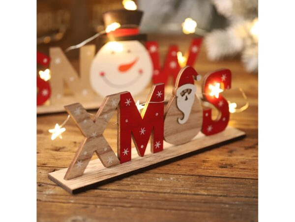 NAPIS DREWNIANY XMAS DEKORACJA ŚWIĄTECZNA 21,5x4x8,5cm