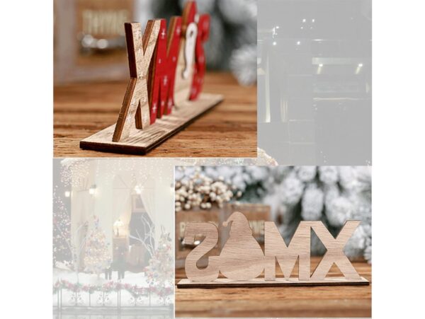 NAPIS DREWNIANY XMAS DEKORACJA ŚWIĄTECZNA 21,5x4x8,5cm