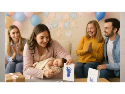 ODCISK RĄCZKI STÓPKI NIEBRUDZĄCY - niebieski