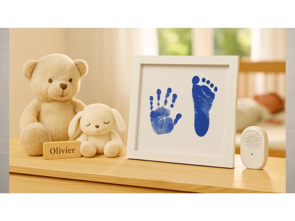 ODCISK RĄCZKI STÓPKI NIEBRUDZĄCY - niebieski