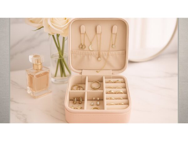 ORGANIZER NA BIŻUTERIE - brzoskwioniowy