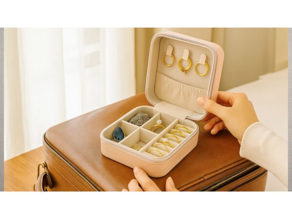 ORGANIZER NA BIŻUTERIE - brzoskwioniowy