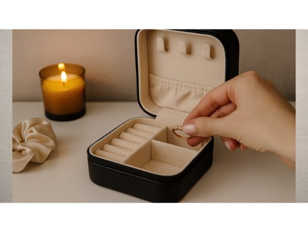 ORGANIZER NA BIŻUTERIE - ciemny szary