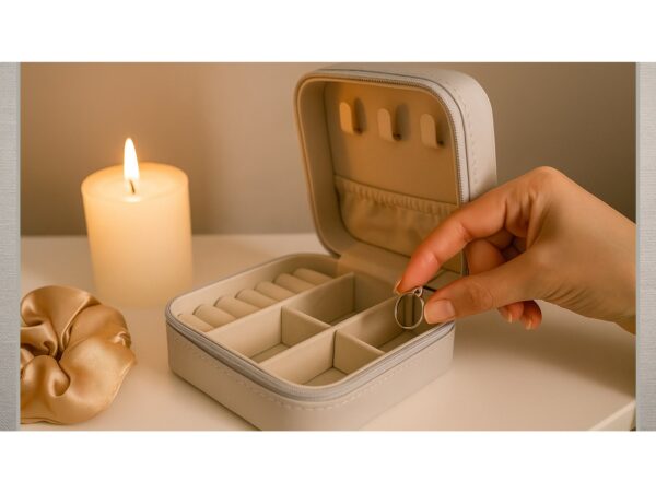 ORGANIZER NA BIŻUTERIE - jasny szary