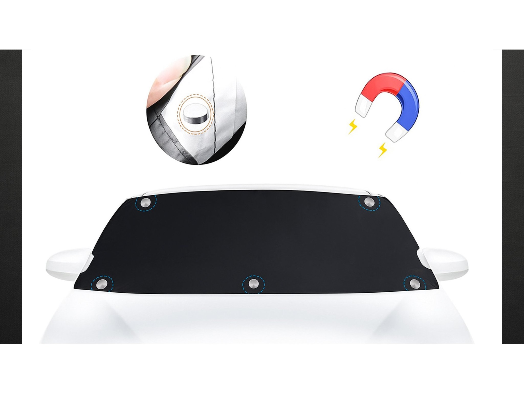 OSŁONA MAGNETYCZNA KURTYNA PRZEDNIEJ SZYBY TYP2