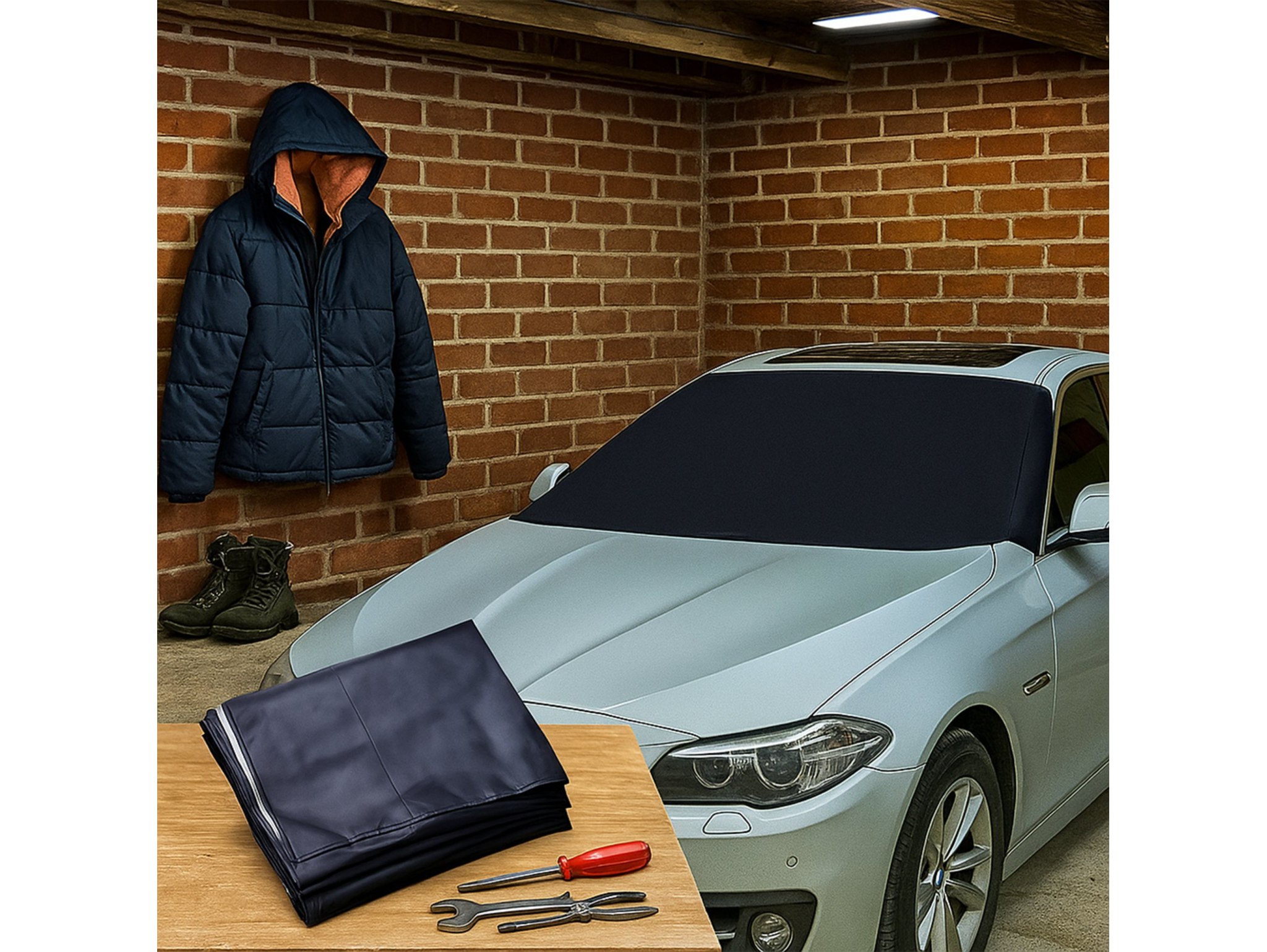 OSŁONA MAGNETYCZNA KURTYNA PRZEDNIEJ SZYBY TYP2