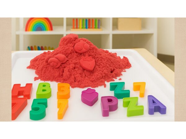 PIASEK KINETYCZNY PIASKOLINA 1KG ZAPAS - czerwony