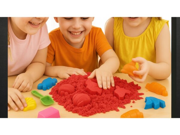 PIASEK KINETYCZNY PIASKOLINA 1KG ZAPAS - czerwony