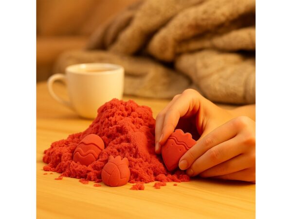 PIASEK KINETYCZNY PIASKOLINA 1KG ZAPAS - czerwony