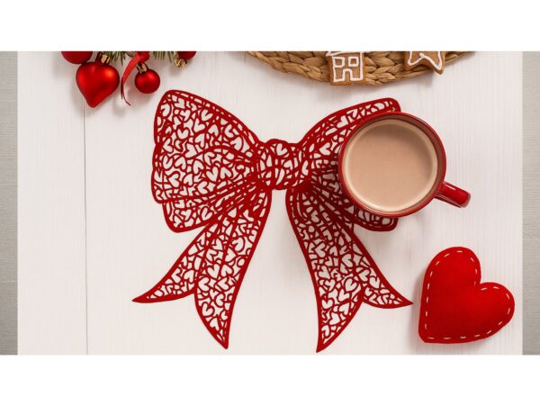 PODKŁADKA NA STÓŁ MATA KOKARDA 38x35 - czerwony