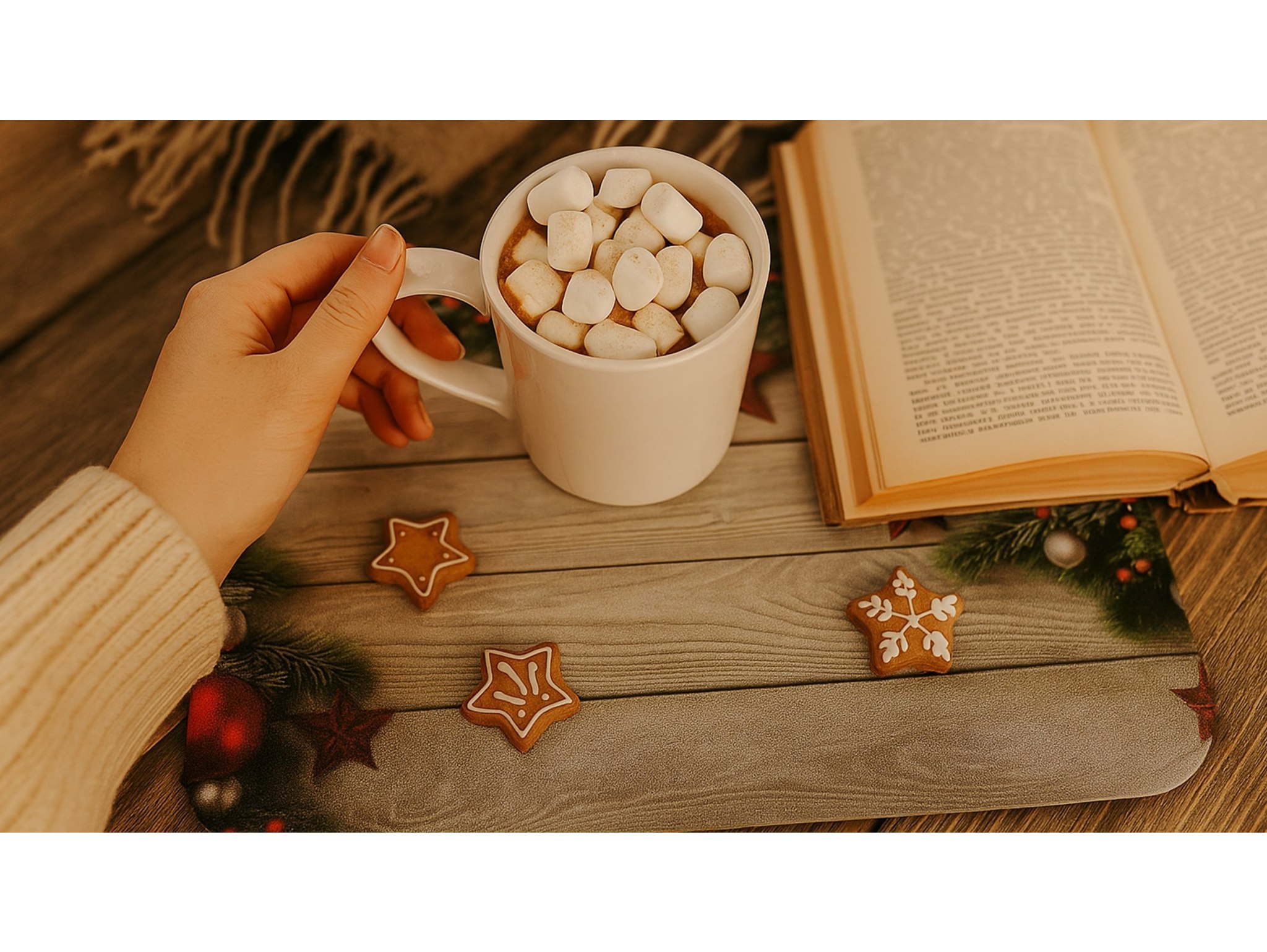 PODKŁADKA NA STÓŁ MATA ŚWIĄTECZNA 40x30 8SZT.