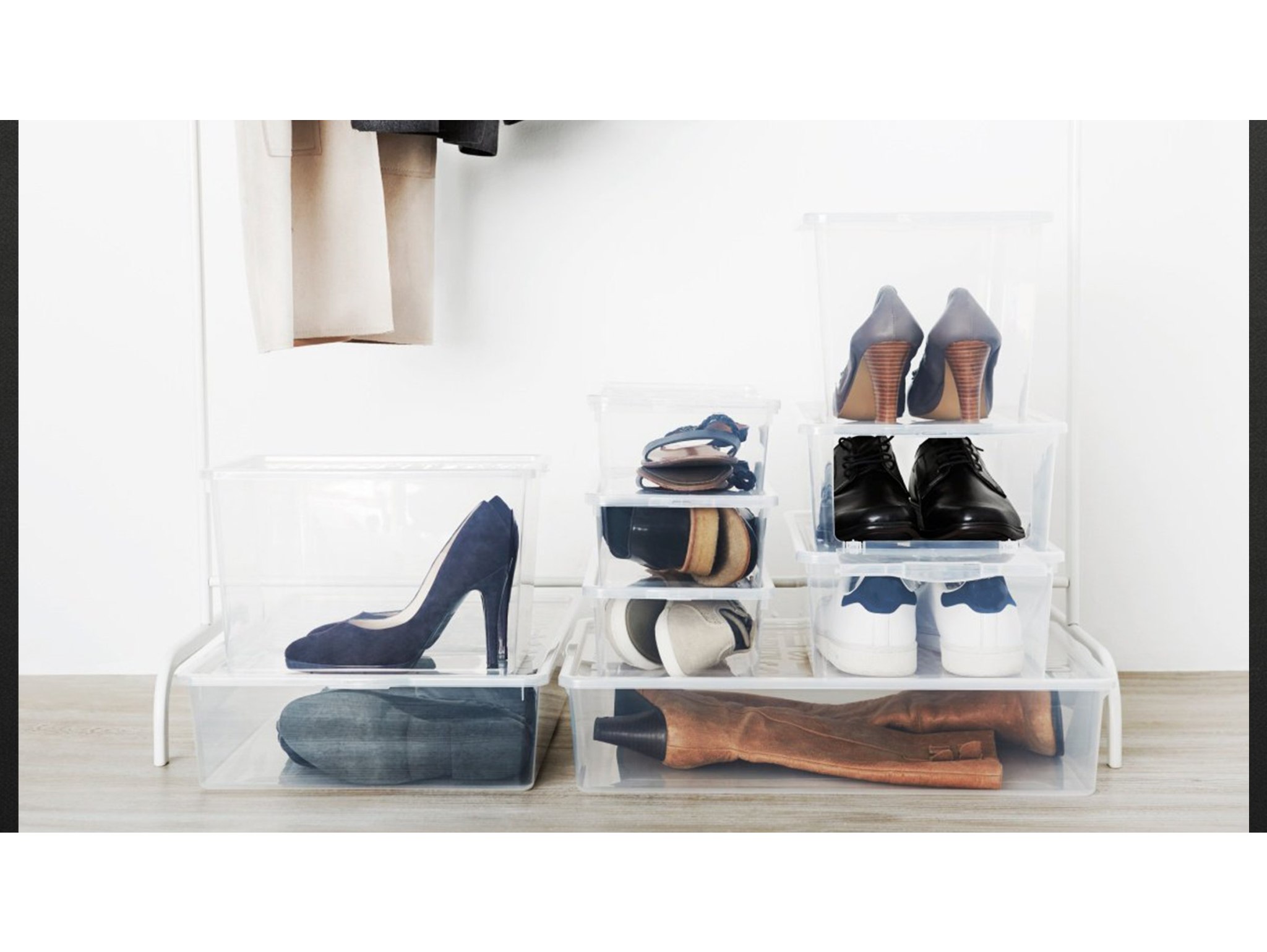 POJEMNIK NA OBUWIE 9,5L PUDEŁKO POKRYWA ORGANIZER