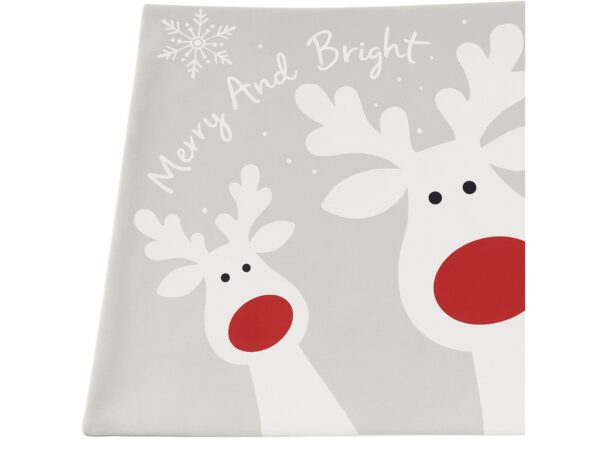 POSZEWKA NA PODUSZKĘ ŚWIĄTECZNA 45x45 - szary/Renifer