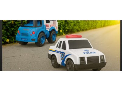 SAMOCHODZIKI AUTKA ZABAWKI 2SZT - policja