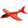 SAMOLOT STYROPIANOWY Z WYRZUTNIĄ - czerwony samolot z kółkami