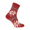 SKARPETY ŚWIĄTECZNE Z DODATKIEM WEŁNY 1 PARA - czerwony