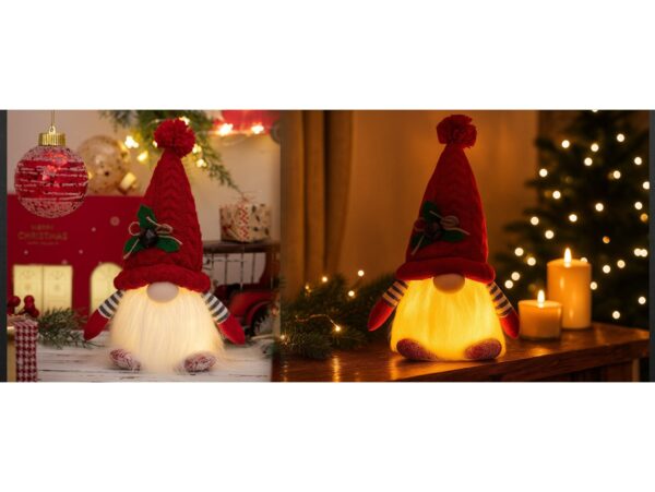 SKRZAT KRASNAL ŚWIĄTECZNY ŚWIECĄCY LED - czerwony