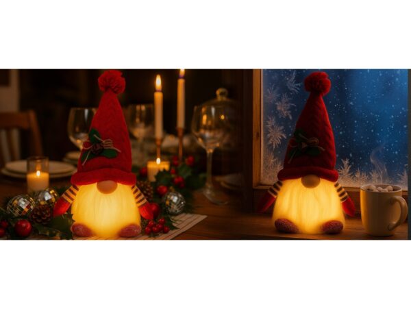 SKRZAT KRASNAL ŚWIĄTECZNY ŚWIECĄCY LED - czerwony