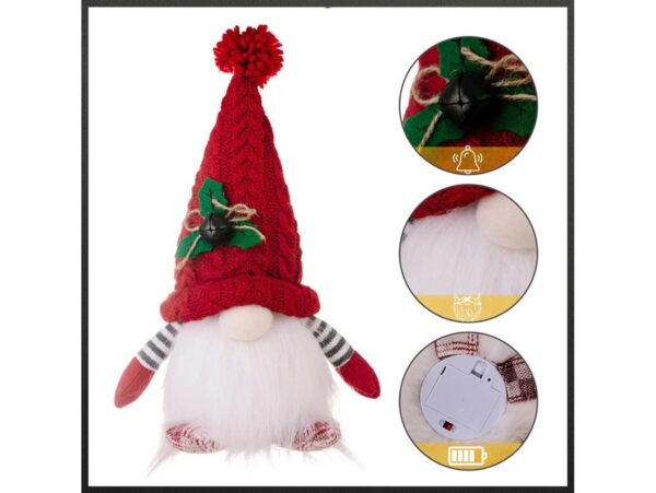 SKRZAT KRASNAL ŚWIĄTECZNY ŚWIECĄCY LED - czerwony