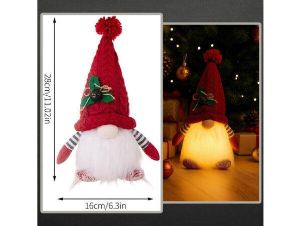 SKRZAT KRASNAL ŚWIĄTECZNY ŚWIECĄCY LED - czerwony