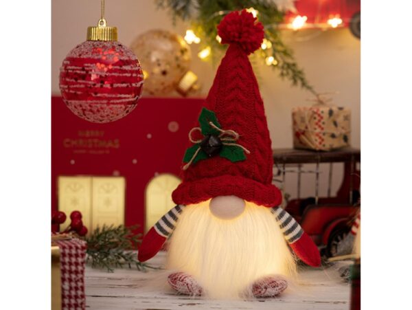 SKRZAT KRASNAL ŚWIĄTECZNY ŚWIECĄCY LED - czerwony