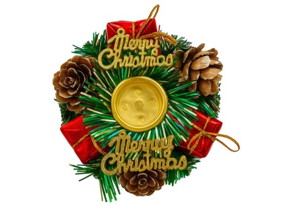 STROIK ŚWIĄTECZNY DO ŚWIECZKI 8CM 3SZT