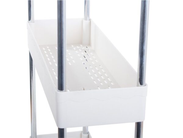 SZAFKA NA KÓŁKACH MOBILNA 4 PÓŁKI PÓŁKA - bez haczyków