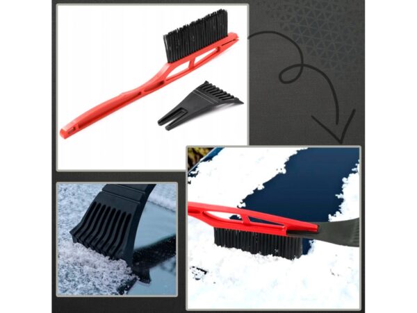 SZCZOTKO-SKROBACZKA DO SZYB SAMOCHODOWA - czerwony