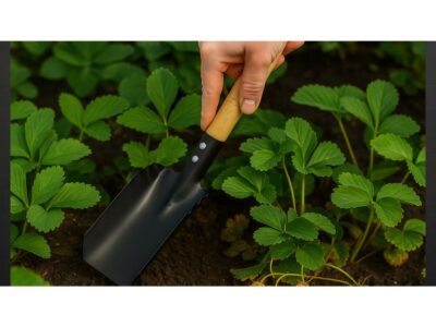 SZUFELKA METALOWA Z DREWNIANĄ RĄCZKĄ 37CM