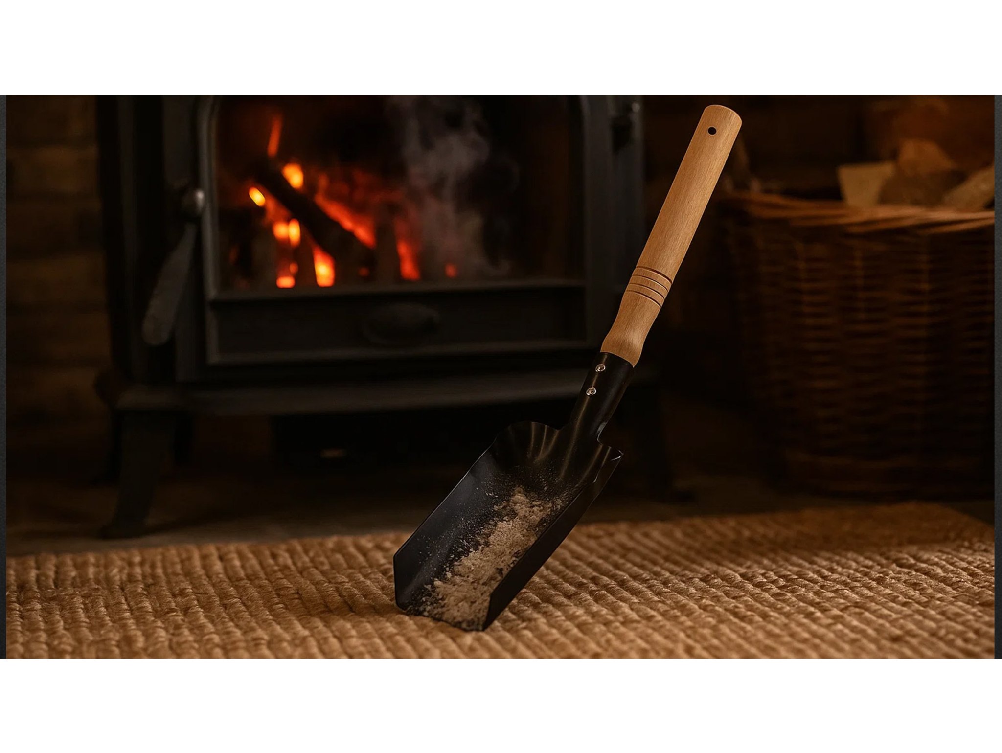 SZUFELKA METALOWA Z DREWNIANĄ RĄCZKĄ 37CM