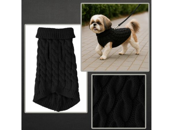 UBRANKO DLA PSA KOTA SWETEREK - czarny L